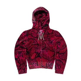 + Juicy Couture Psysnake Shrunken Zip Thru Hoodie 'Pink'