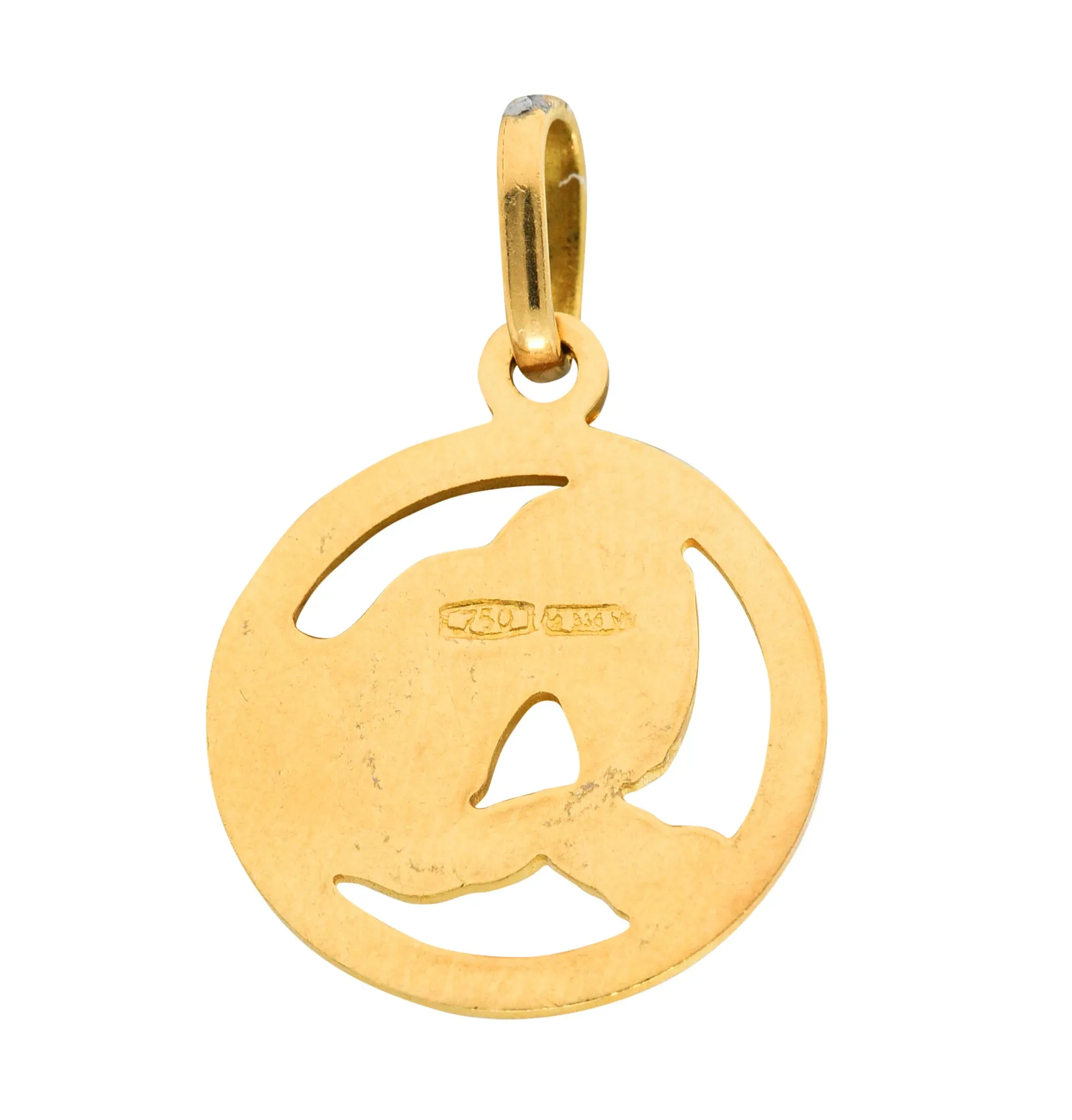 1970's Italian 18 Karat Gold Aries Zodiac Charm