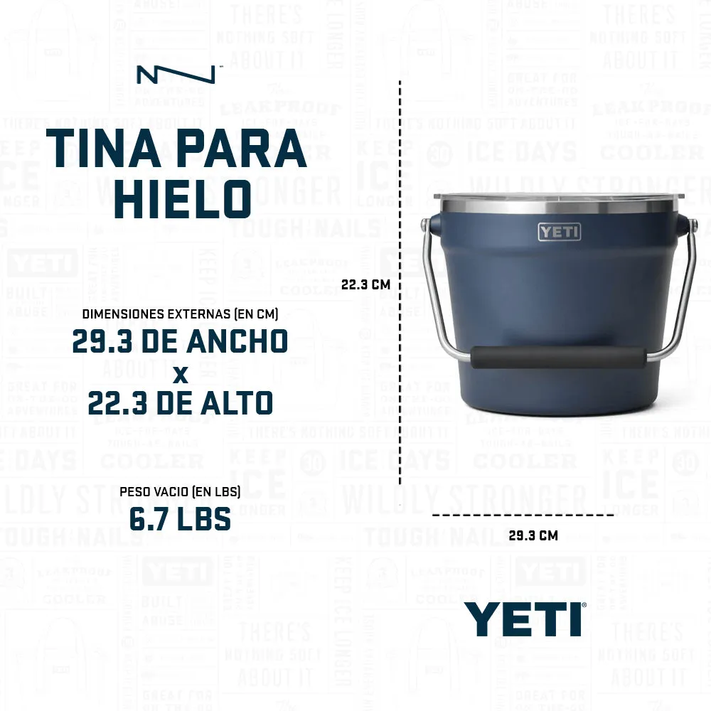 21071501555 TINA PARA HIELO RAMBLER BLANCA MARCA YETI