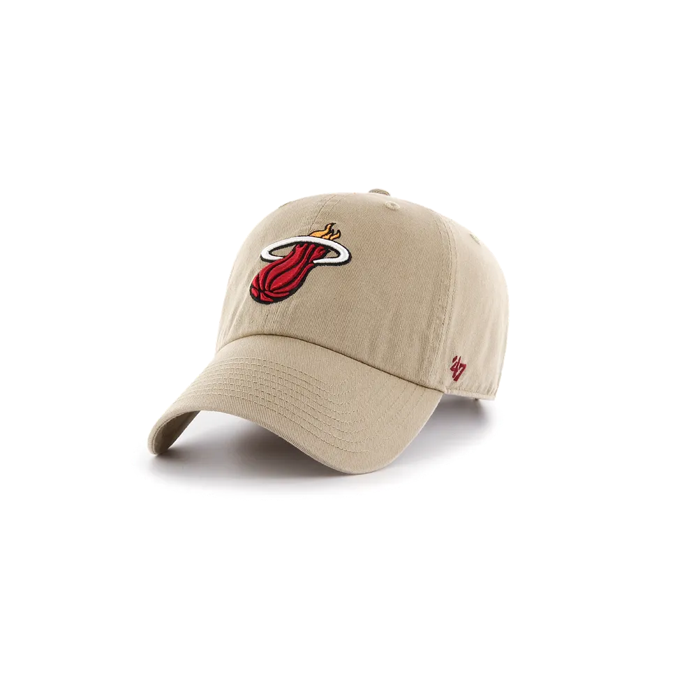 '47 Brand Miami HEAT Khaki Clean Up Hat