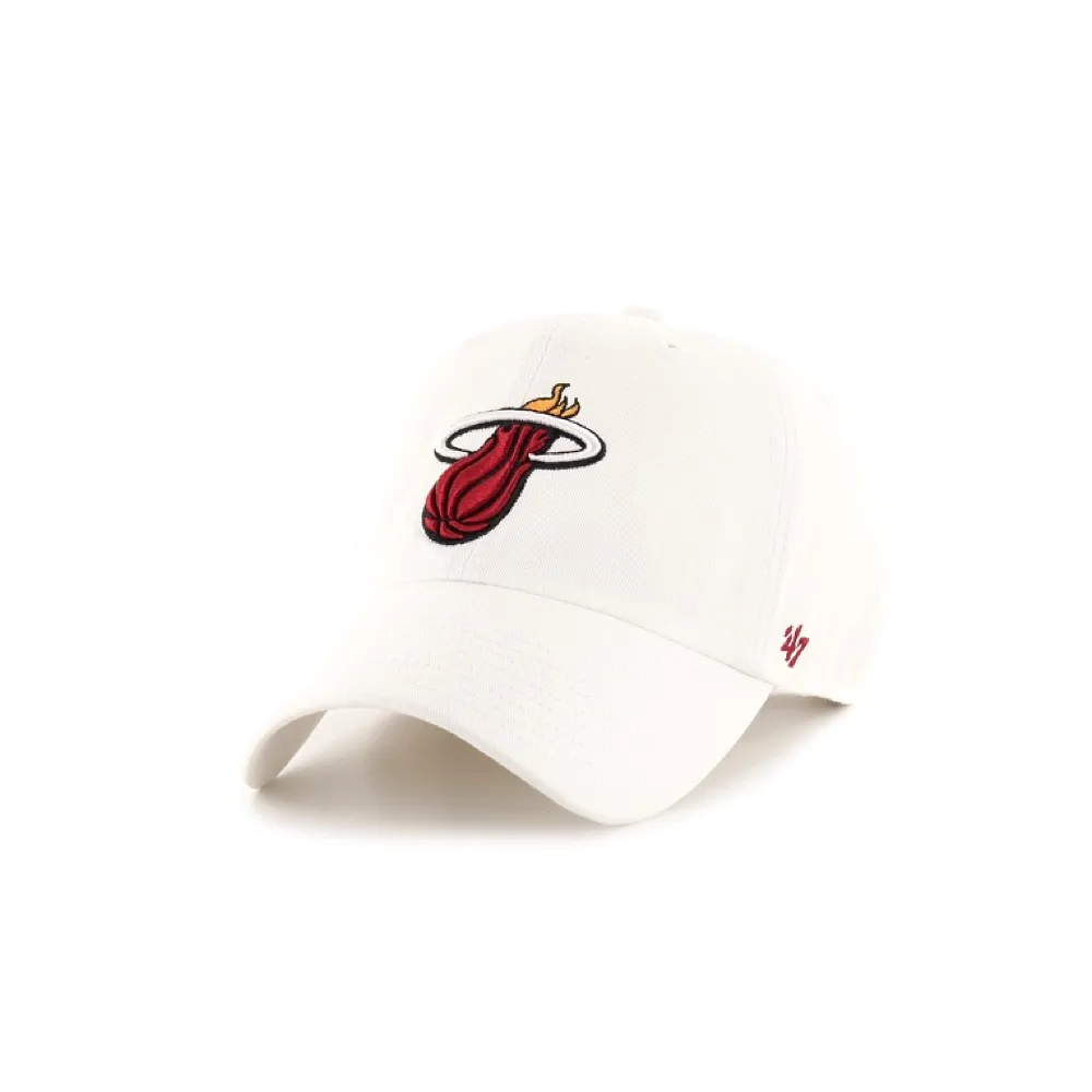 '47 Brand Miami HEAT Logo White Clean Up hat