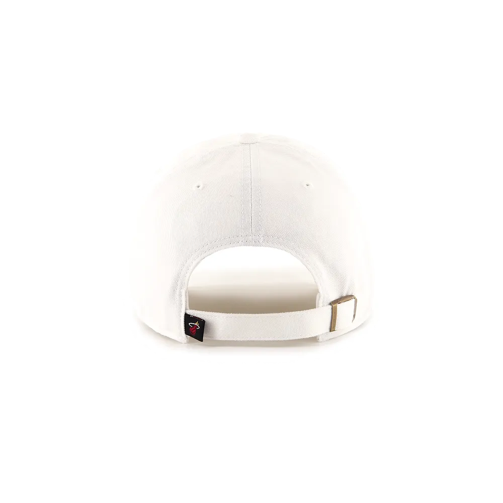 '47 Brand Miami HEAT Logo White Clean Up hat