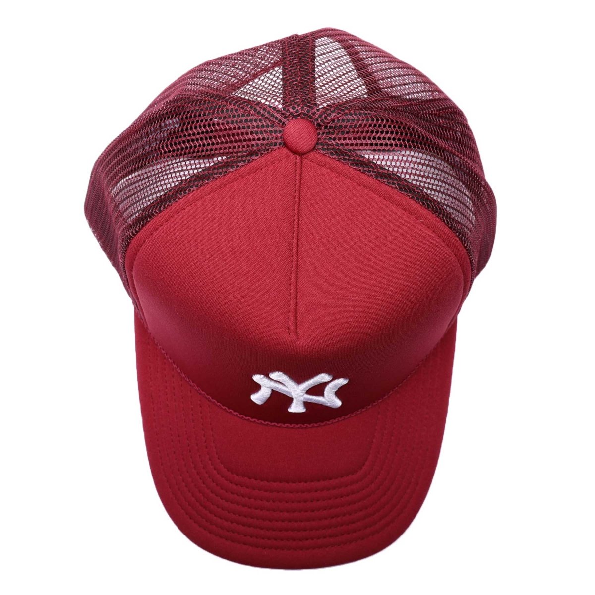 '47 Brand New York Yankees Foam Mesh Trucker Hat Burgundy