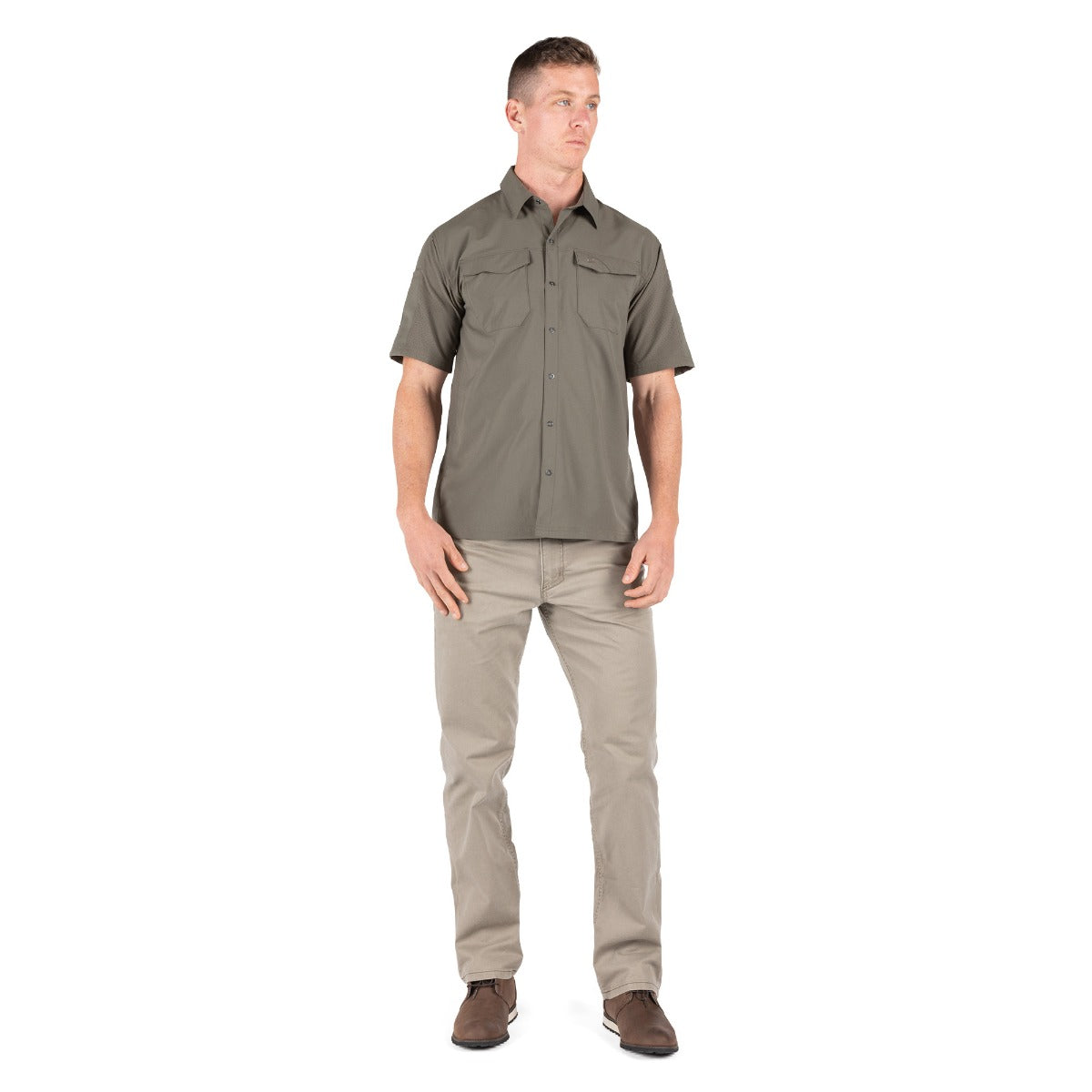 71340-186 CAMISA FREEDOM FLEX MANGA CORTA RANGE GREEN MARCA 5.11 TACTICAL