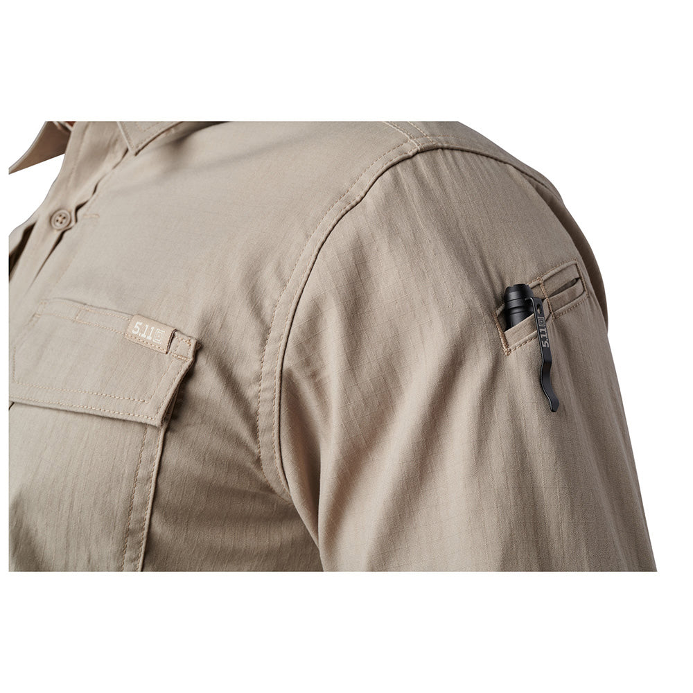 72543-055 CAMISA ABR PRO MANGA LARGA M/L KHAKI MARCA 5.11 TACTICAL