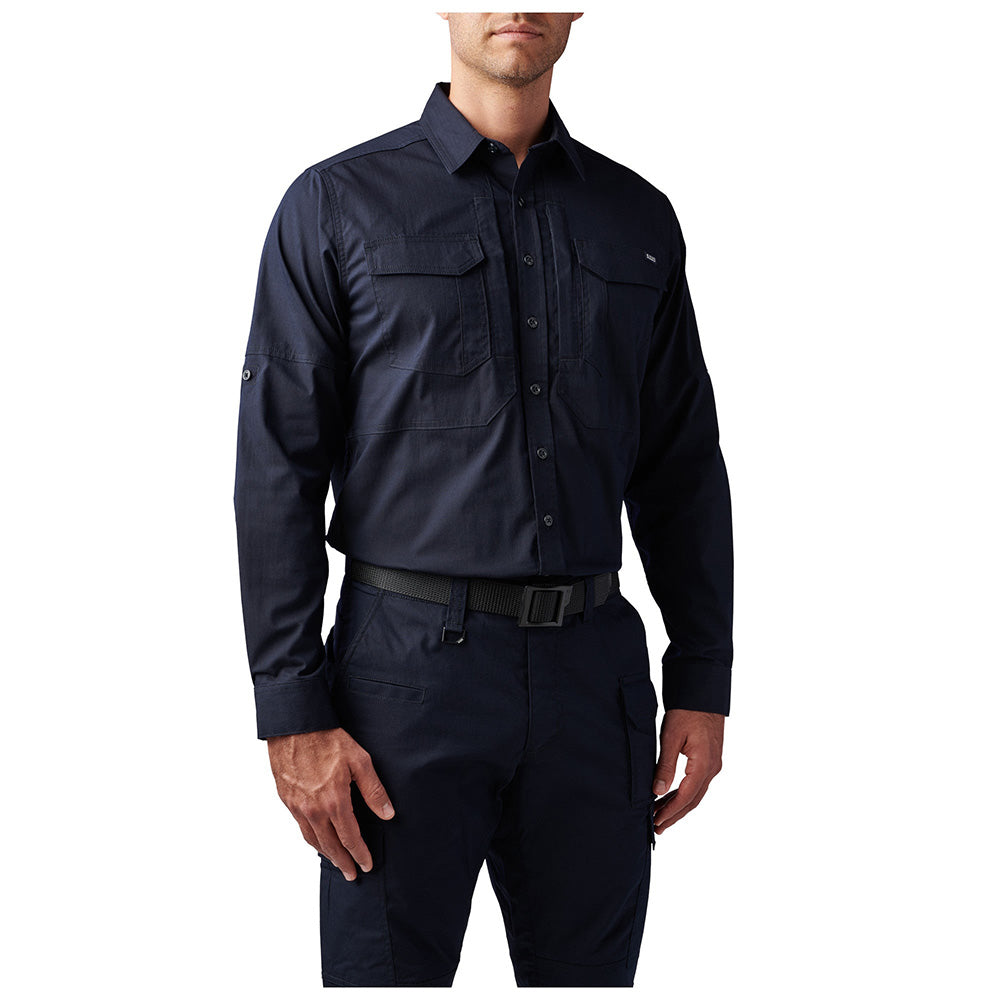 72543-724  CAMISA ABR PRO MANGA LARGA M/L MARINO MARCA 5.11 TACTICAL