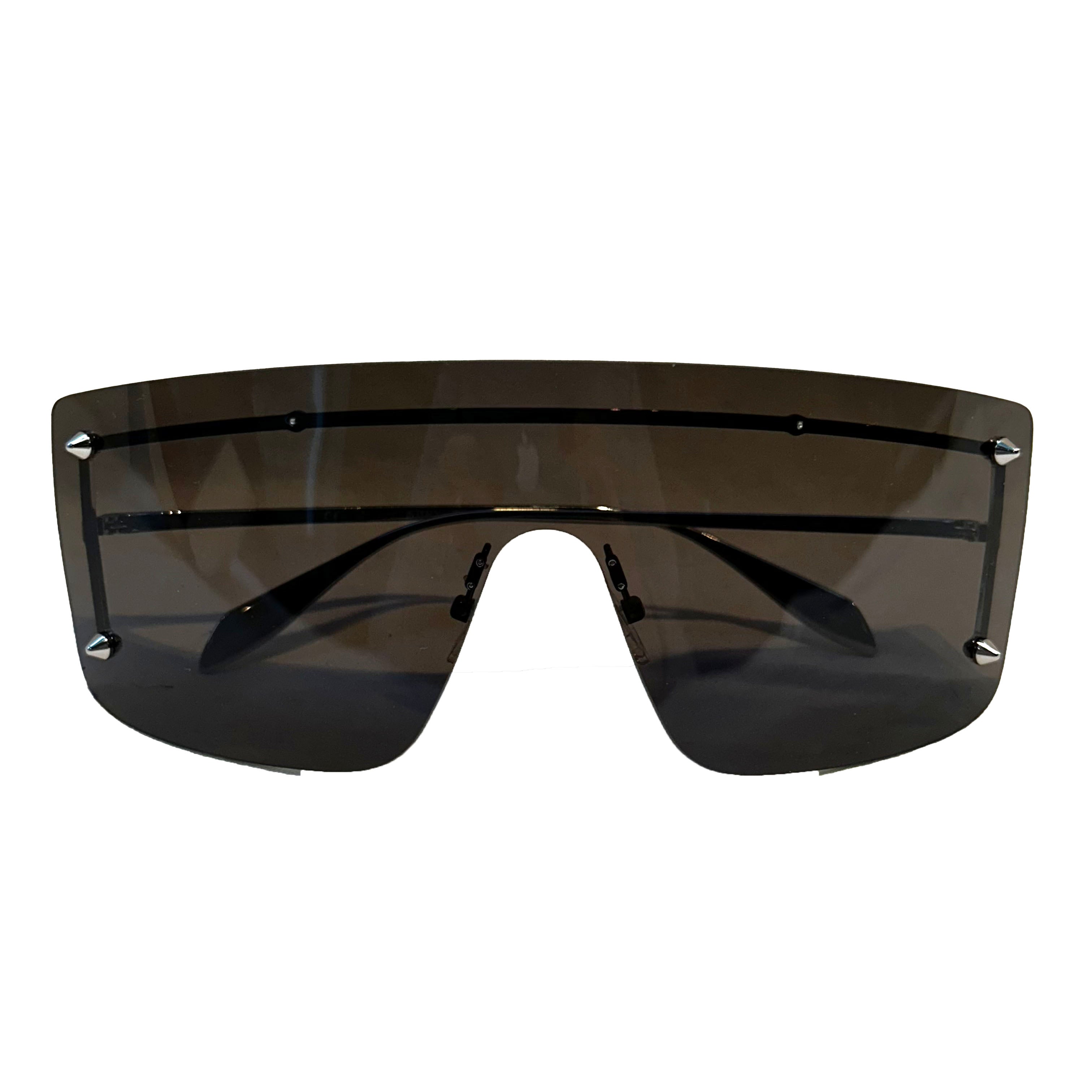 Alexander McQueen Brand New 340 Black Shield Sunglasses