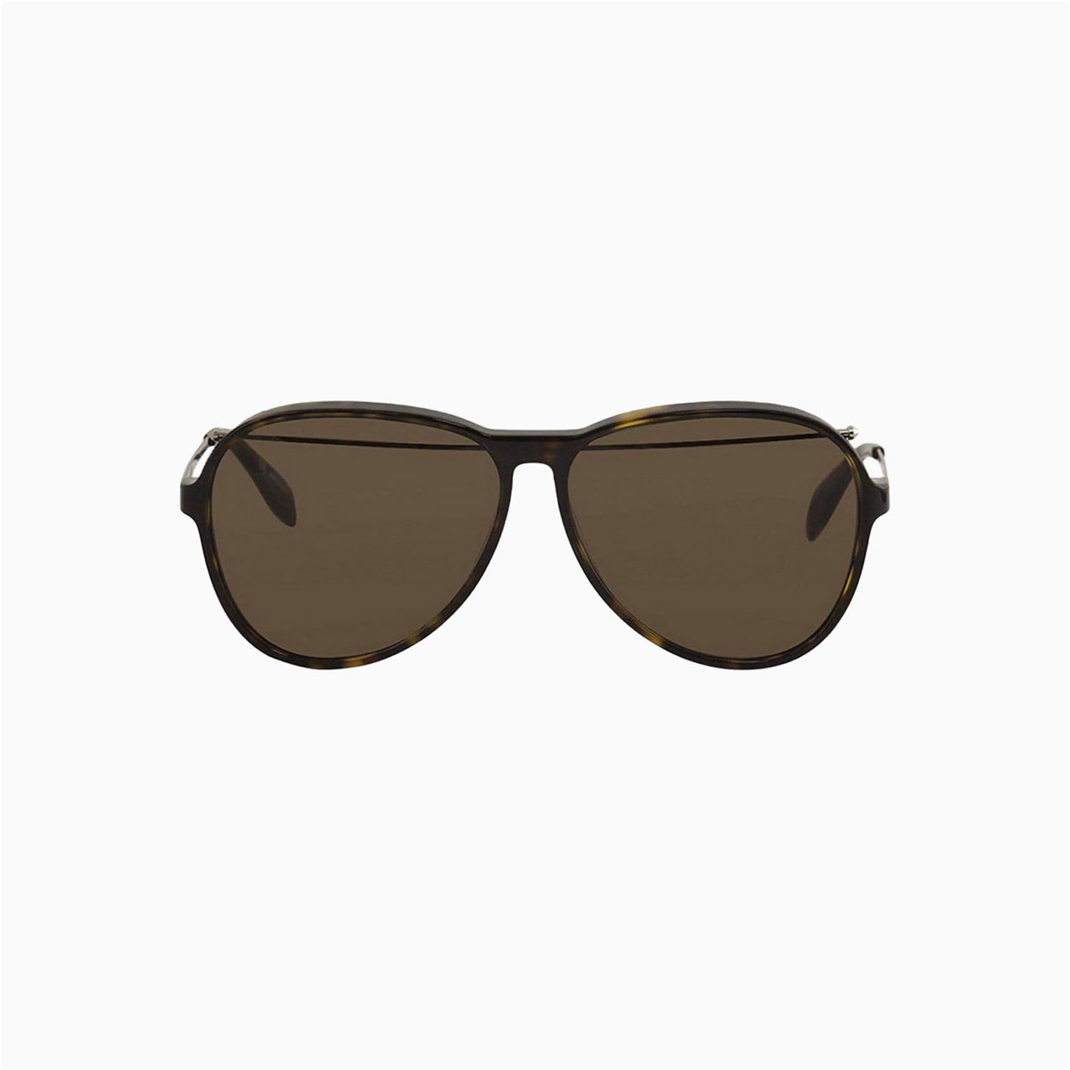 Alexander Mcqueen Ruthenium Havana Brown Sunglasses