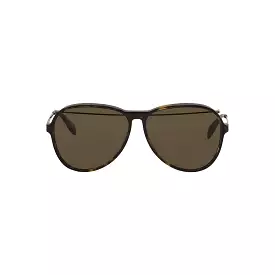 Alexander Mcqueen Ruthenium Havana Brown Sunglasses