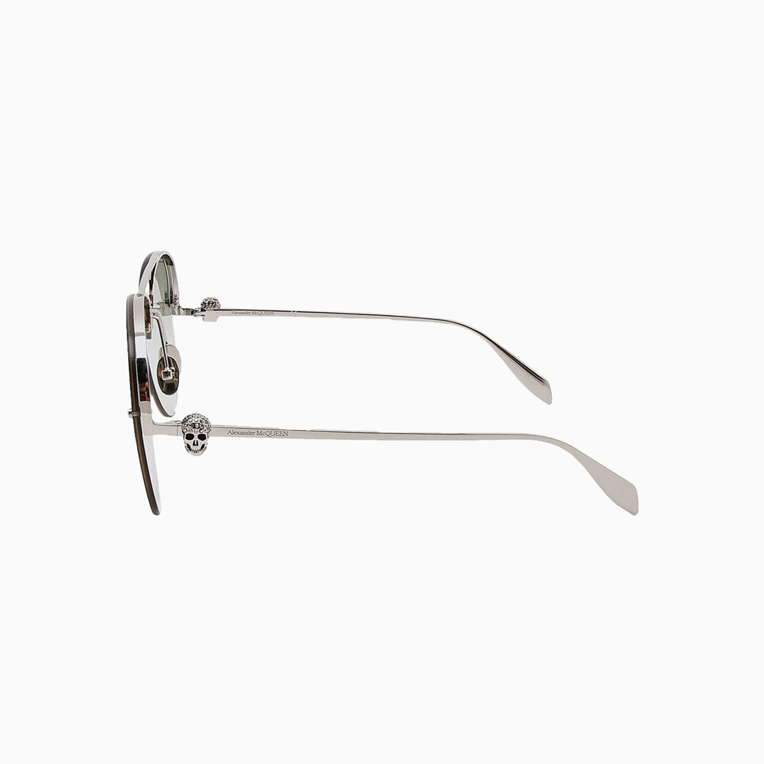 Alexander Mcqueen Silver Green Sunglasses