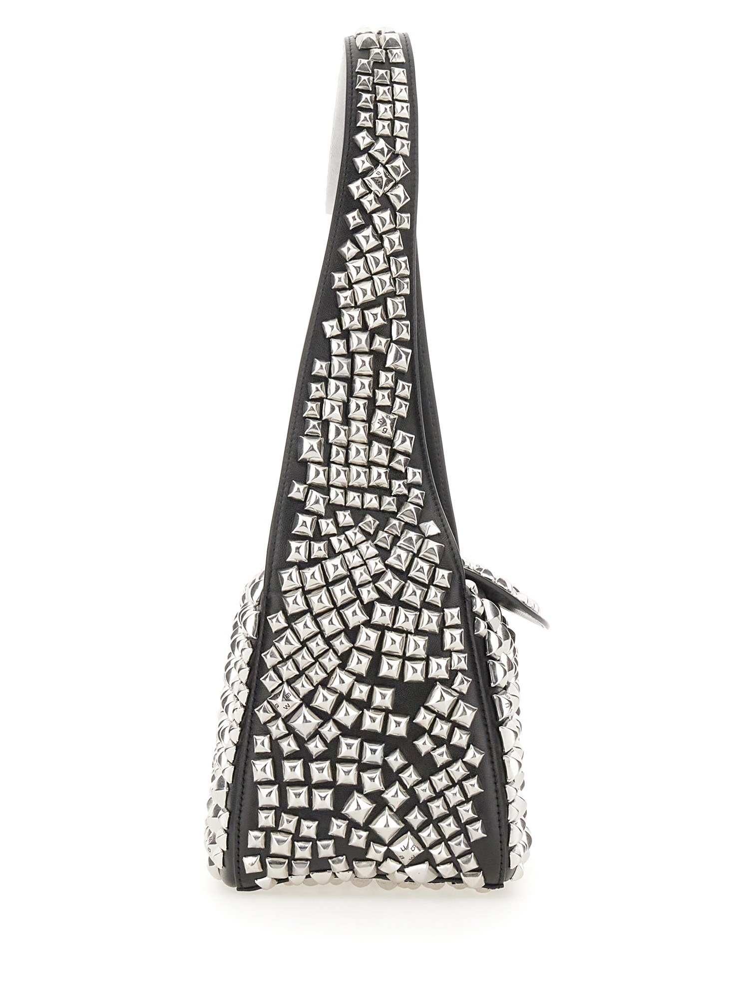 ALEXANDER WANG    SPIKE SMALL LEATHER HOBO BAG WITH STUDS