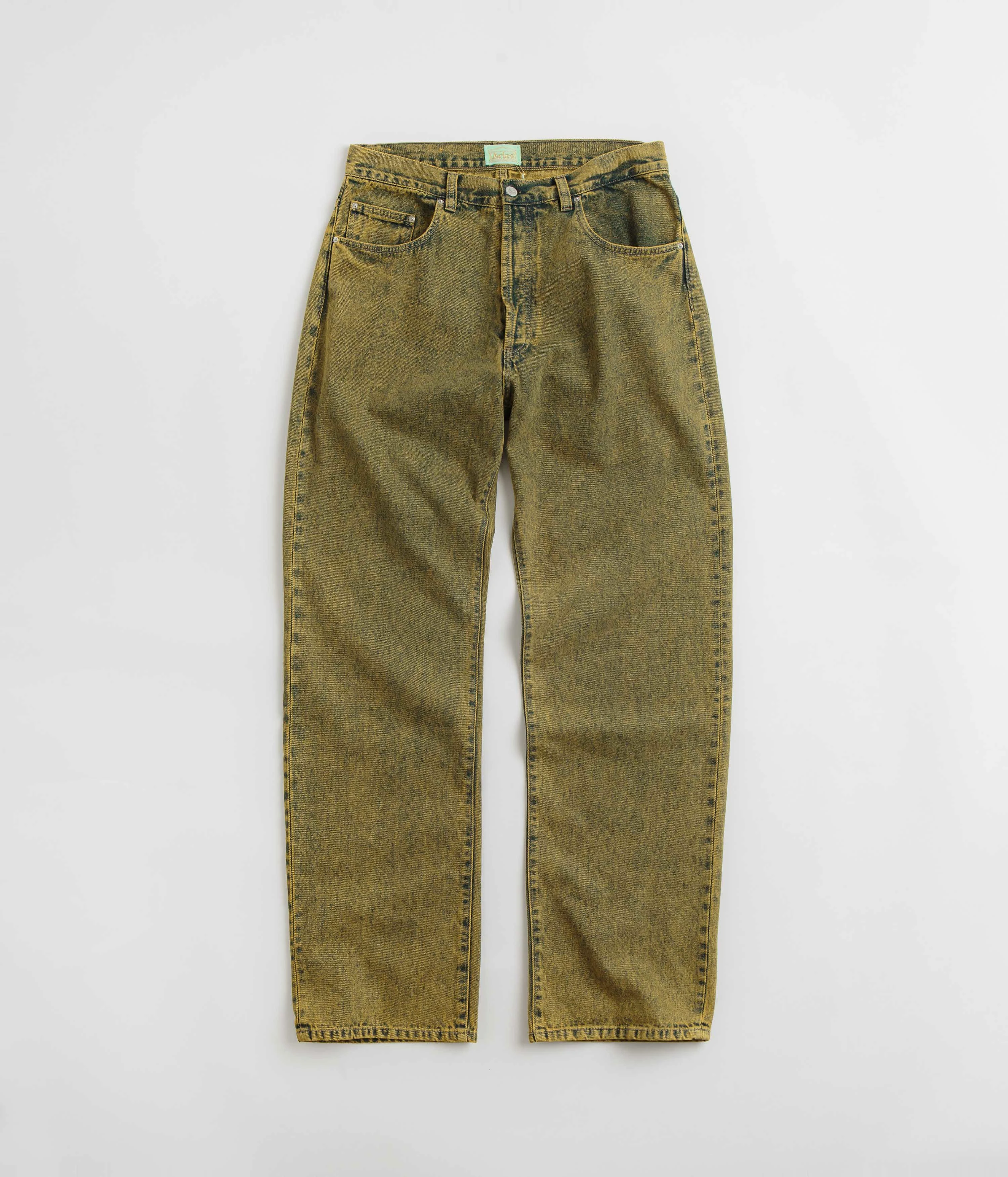 Aries Acid Wash Batten Jeans - Gold