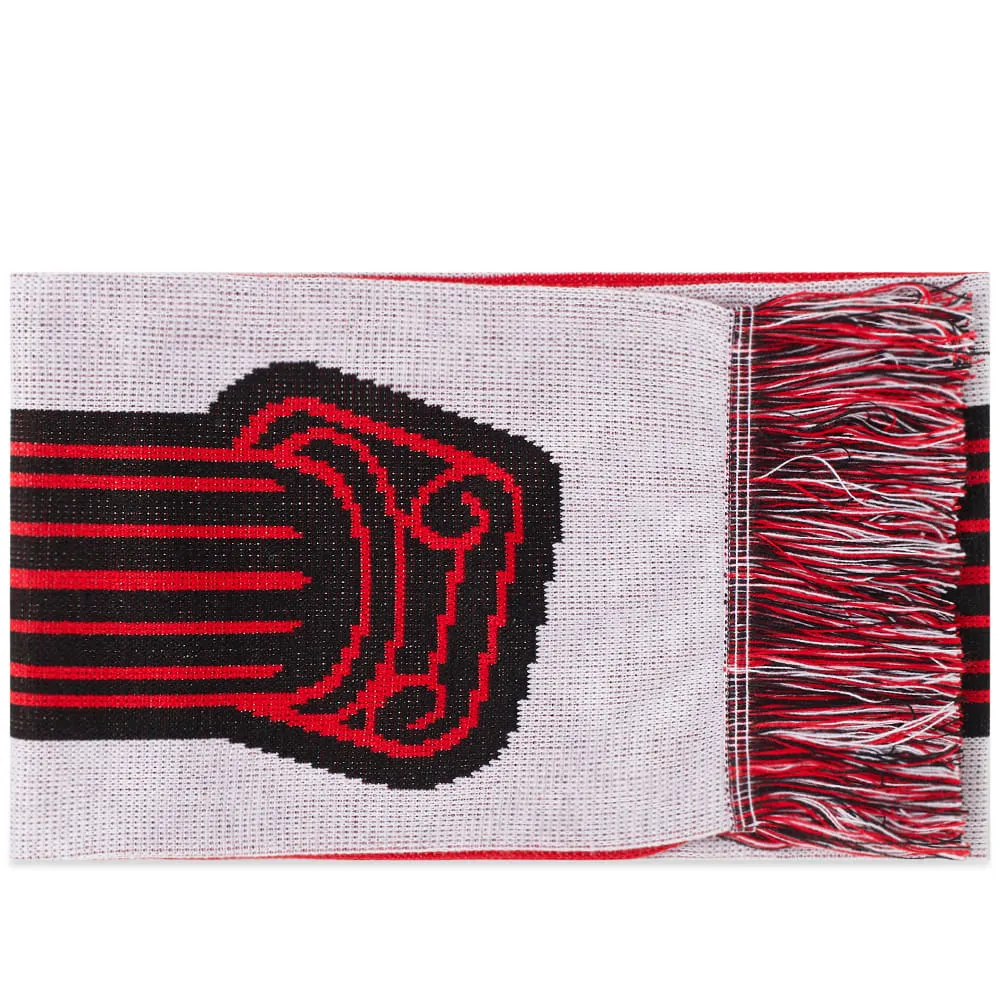 Aries Column ScarfBlack, Red & White