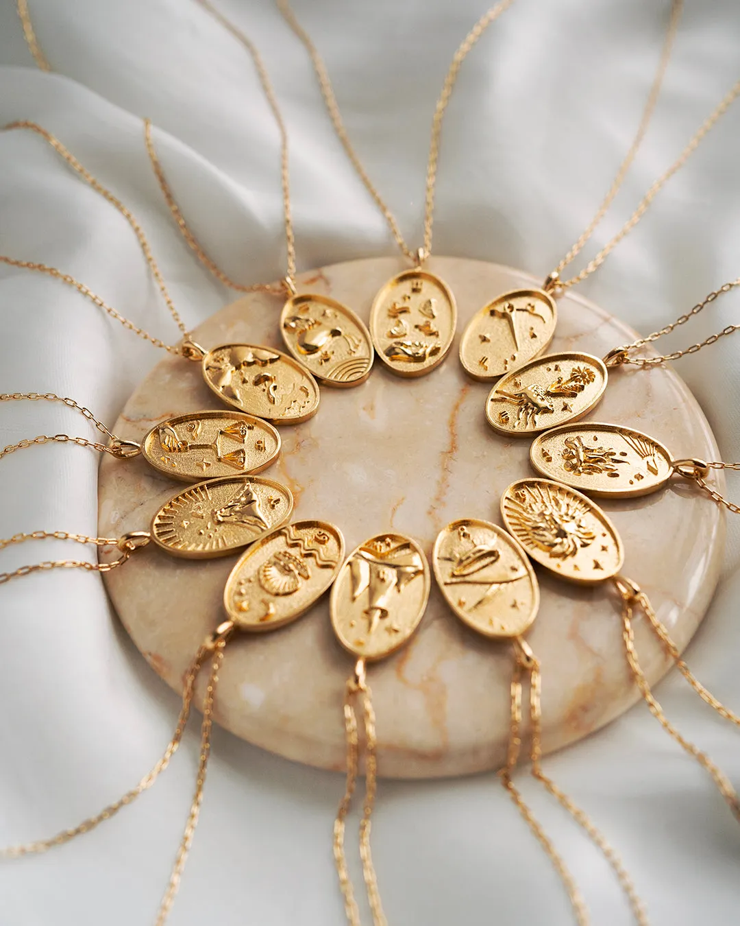 Aries Gold Zodiac Necklace