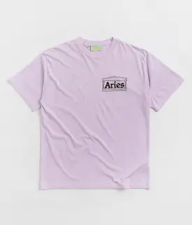 Aries Sunbleached Temple T-Shirt - Purple