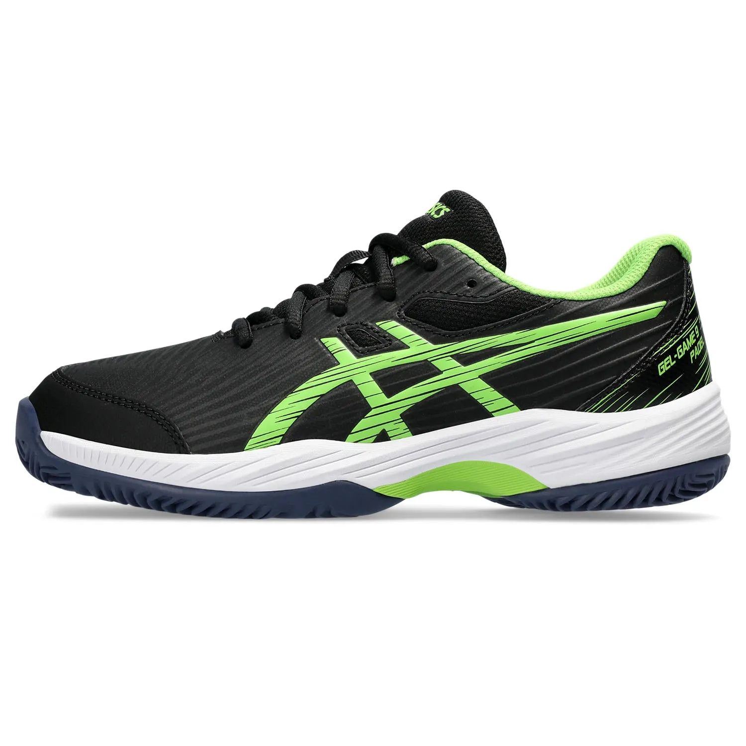 Asics Padelschoen Gel Game 9 GS Junior Zwart - Lime