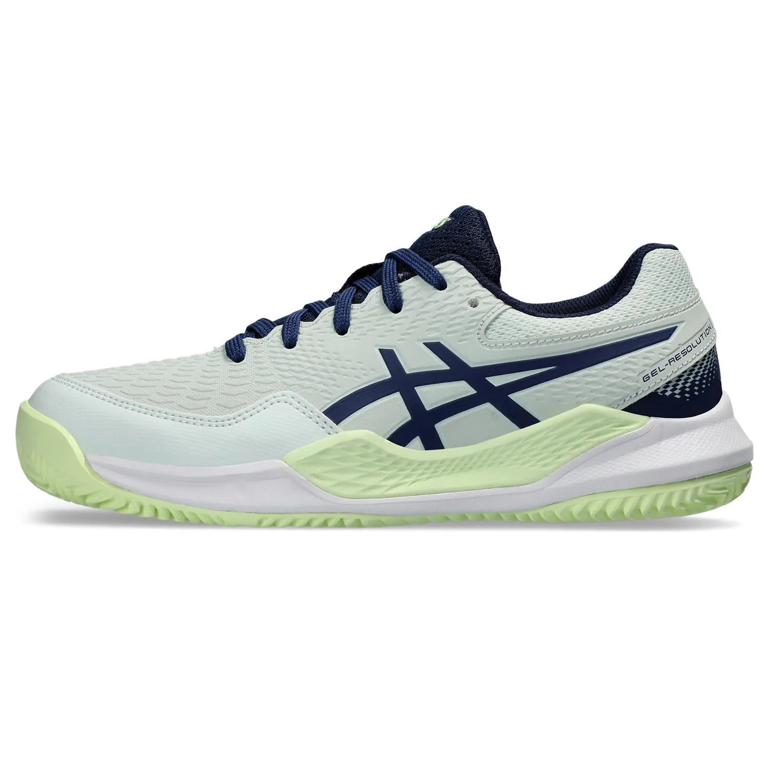 Asics Tennisschoen Gel Resolution 9 Clay Junior Mint Geel Blauw