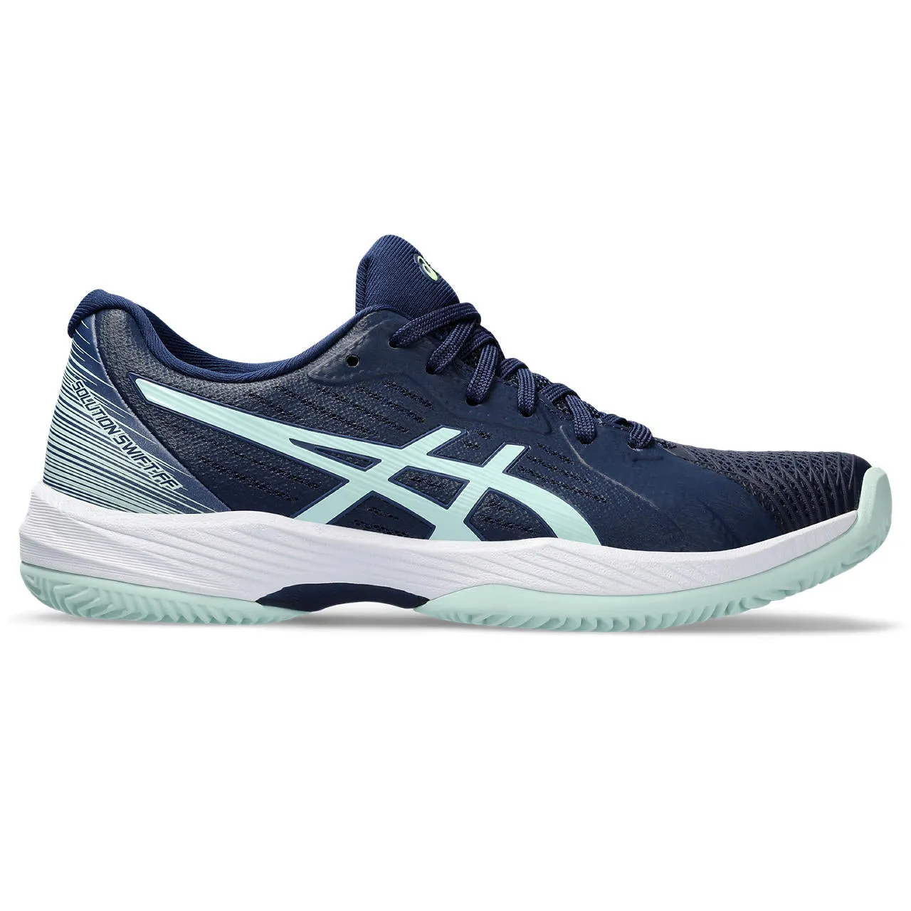 Asics Tennisschoen Solution Swift FF Clay Dames Blauw Groen