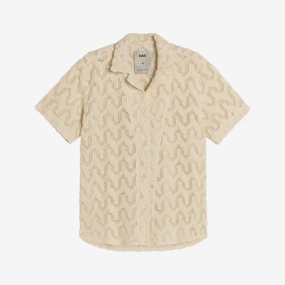 Atlas Crochet Cuba Vacation Shirt - Ecru