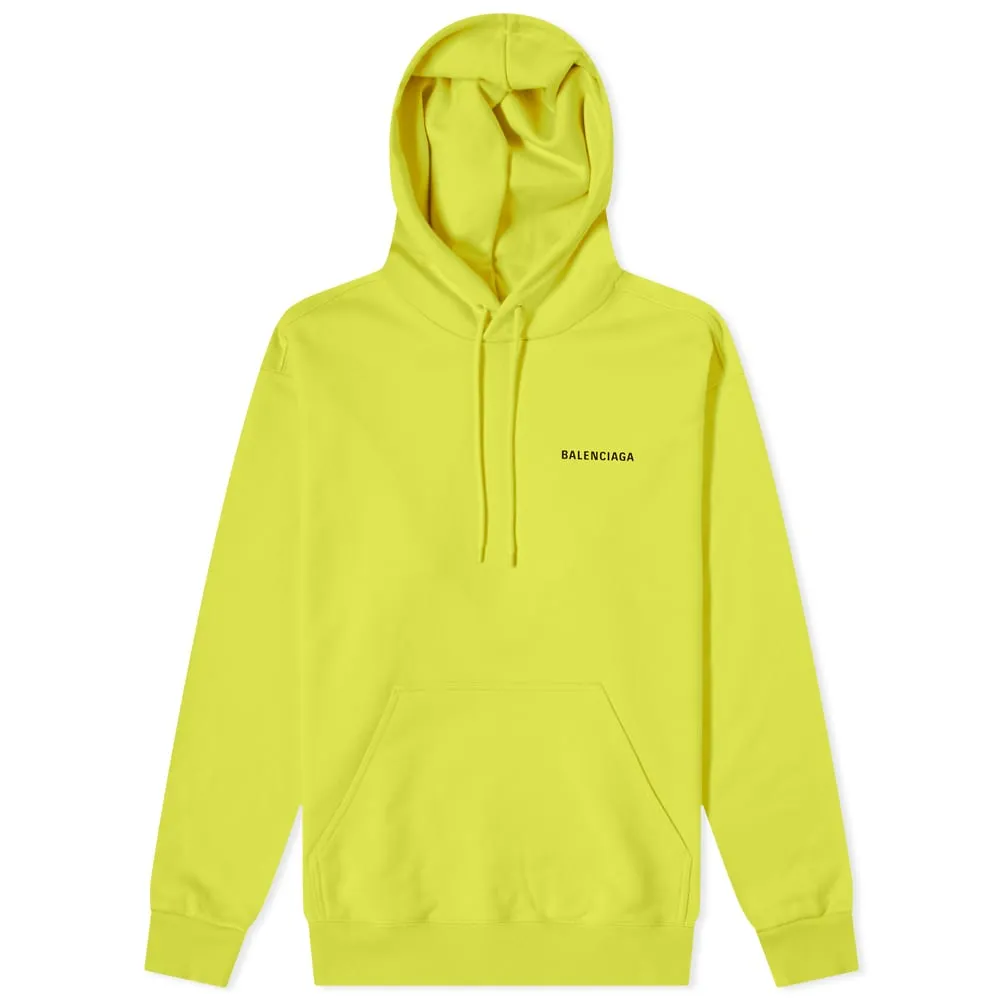 Balenciaga Logo Popover HoodyYellow & Black