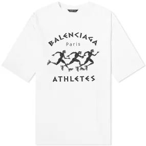 Balenciaga Marathon XL Print TeeWhite & Black