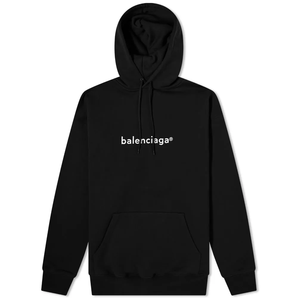 Balenciaga New Copyright Logo Popover HoodieBlack & White