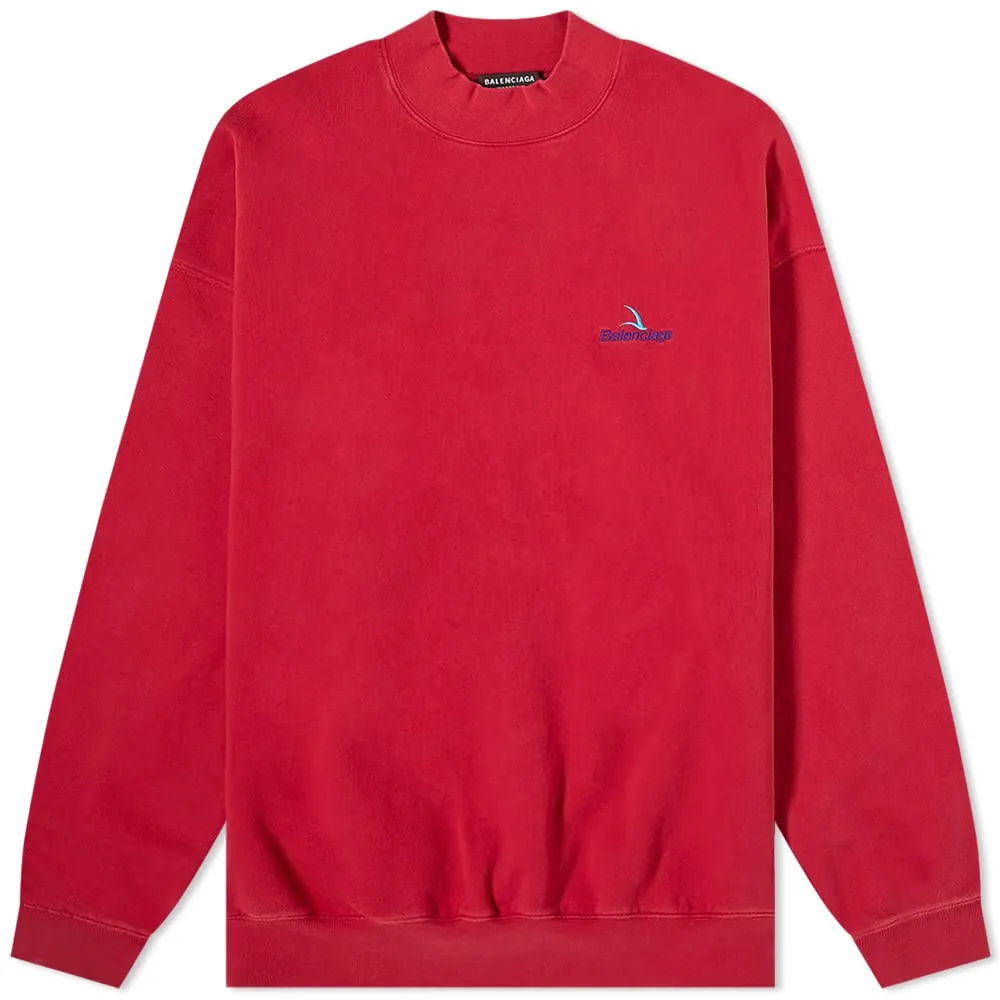 Balenciaga New Logo Crew SweatRaspberry & Blue