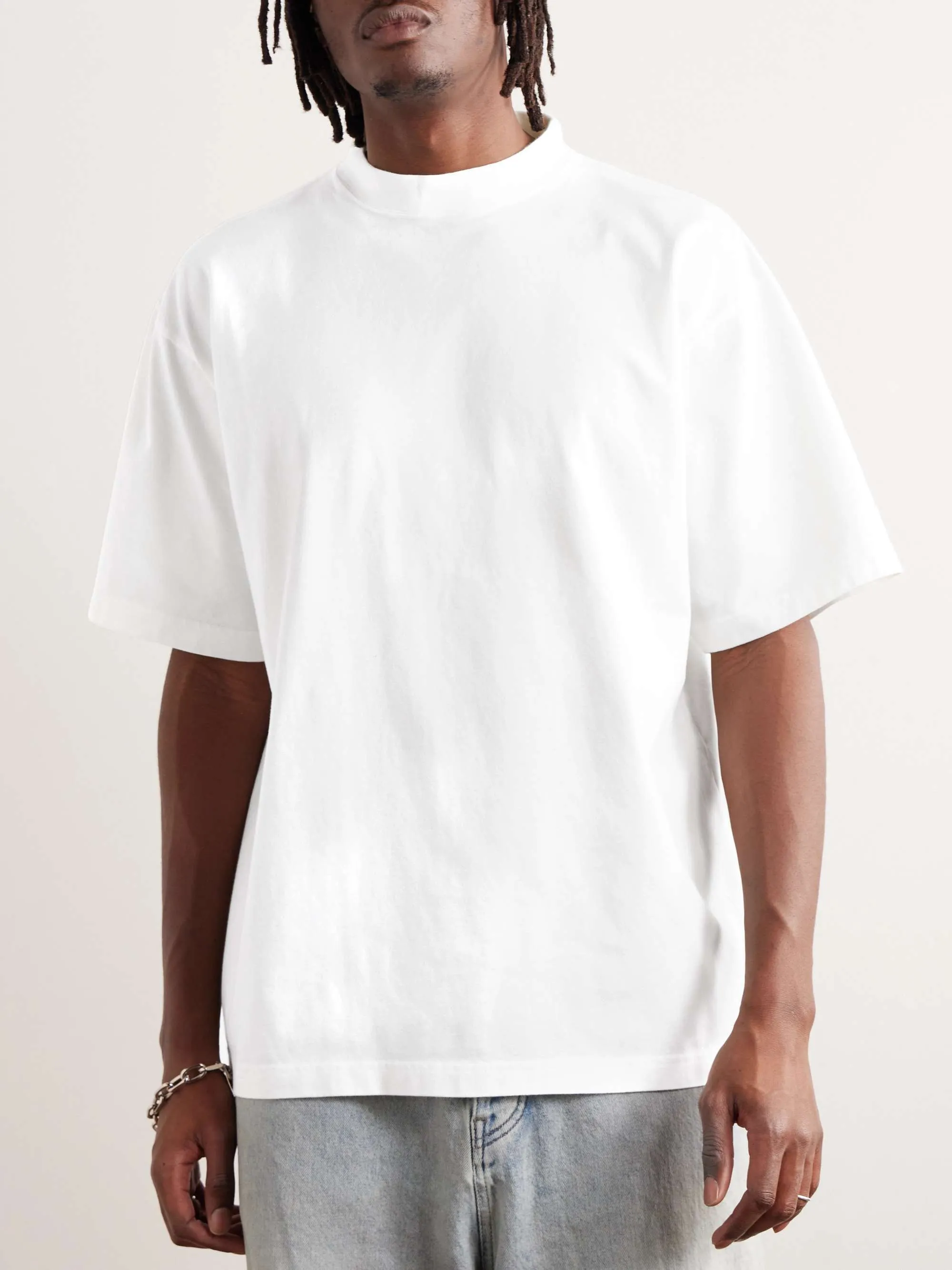 BALENCIAGA  |Street Style U-Neck Cotton Short Sleeves Logo Luxury