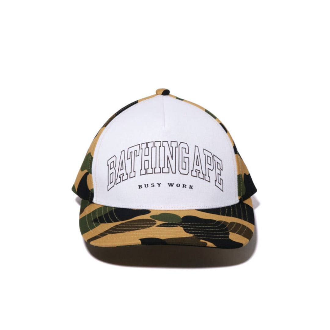 BAPE 1ST CAMO CAP WHITE / TAN