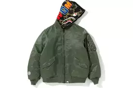 BAPE 1ST CAMO SHARK HOODIE JACKET GREEN