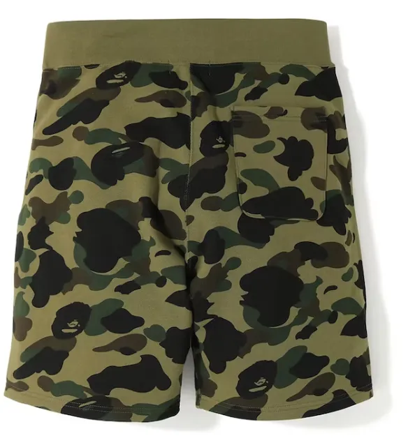 BAPE 1st Camo Shark Sweat Shorts Green