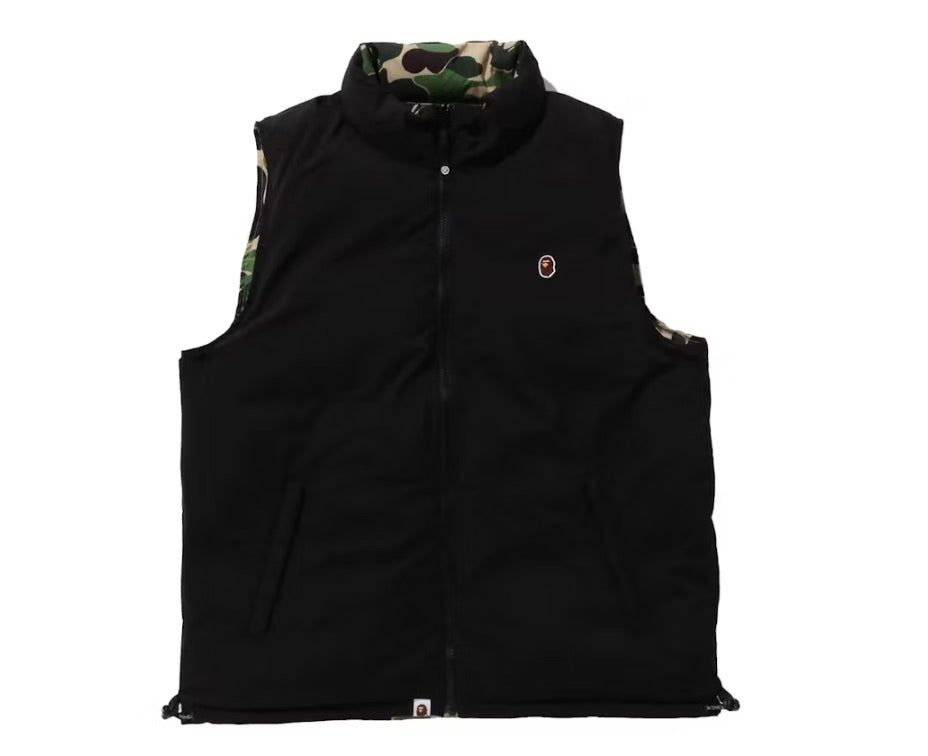 BAPE ABC CAMO REVERSIBLE DOWN VEST GREEN