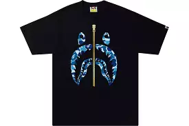 BAPE ABC CAMO SHARK TEE BLACK / BLUE SS22