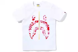 BAPE ABC CAMO SHARK TEE WHITE / PINK SS22