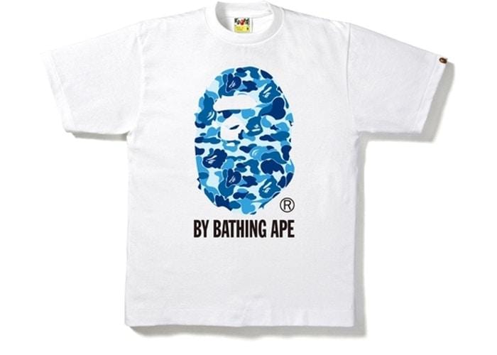 BAPE ABC CAMO TEE WHITE/BLUE