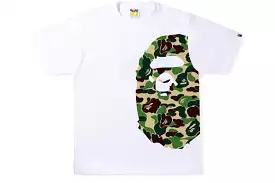 BAPE ABC SIDE BIG APE HEAD TEE WHITE / GREEN