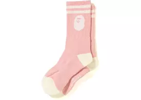 BAPE APE HEAD SOCKS PINK