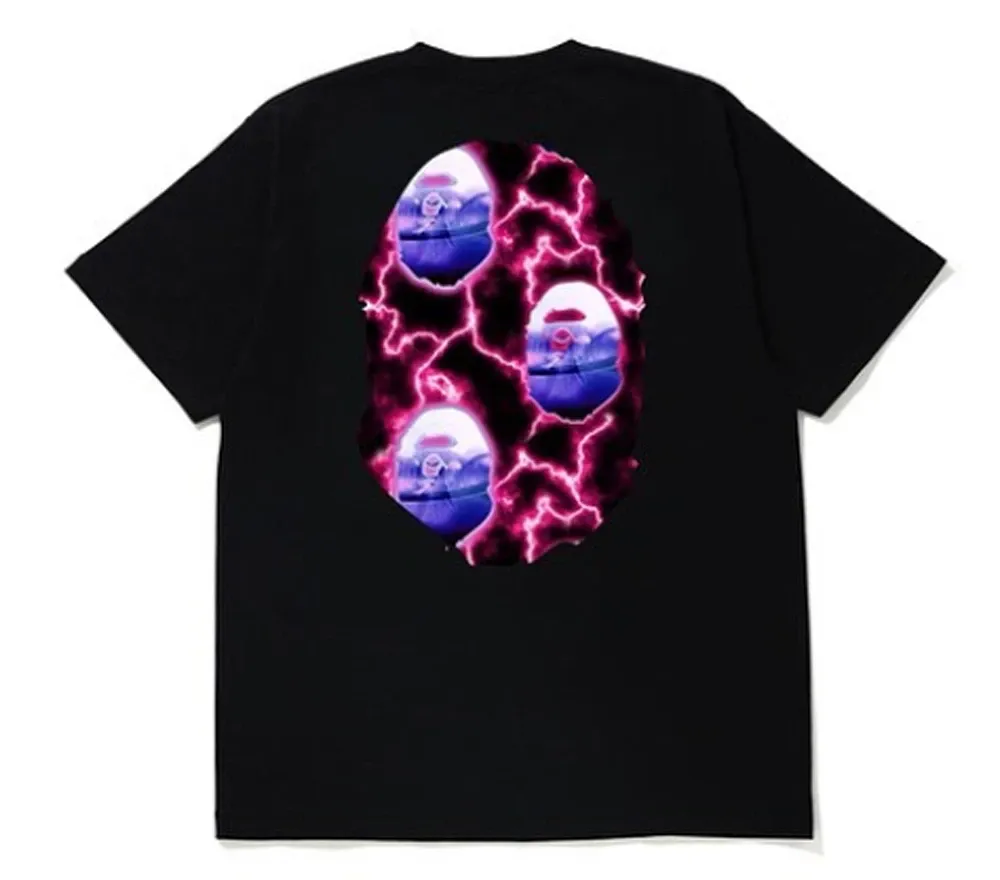 BAPE Big Ape Head Lightning Tee Black