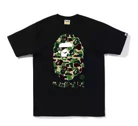 BAPE BIG APE HEAD (WITH WRITING) BLACK/GREEN TEE