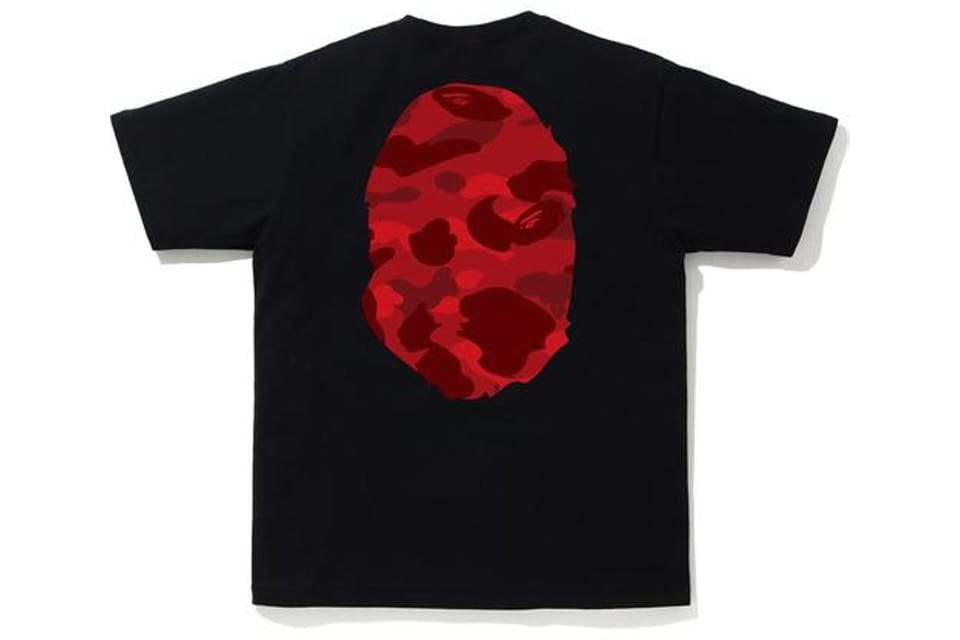 BAPE BIG HEAD TEE BLACK/RED