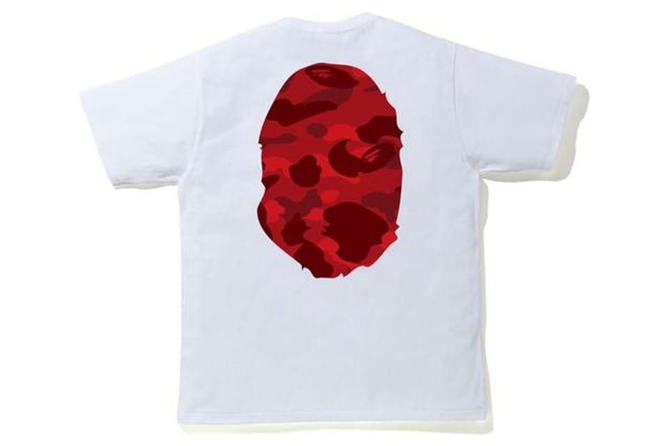 BAPE BIG HEAD TEE WHITE/RED