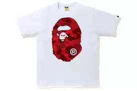 BAPE BIG HEAD TEE WHITE/RED