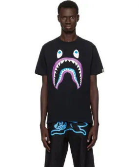 BAPE Black Colors Shark Ponr T-shirt