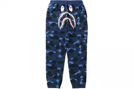 BAPE CAMO SHARK SWEATPANTS NAVY