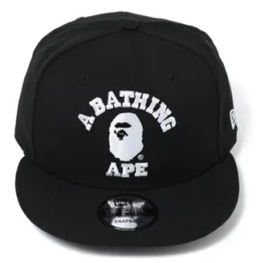 BAPE College New Era Snap Back Cap Black