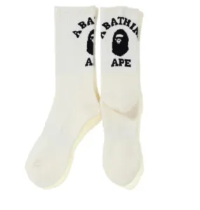 BAPE College Socks (FW19) White