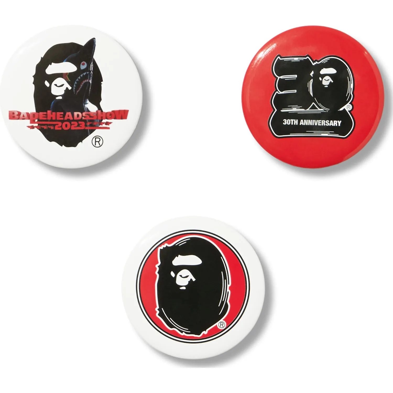 BAPE HEADS SHOW BAPE PIN SET