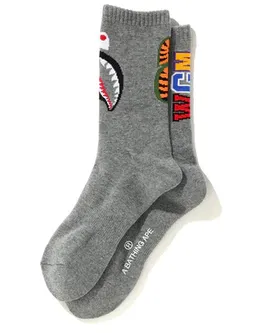 BAPE Shark Socks Grey