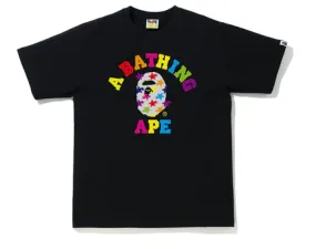 BAPE Sta Pattern College Tee Black