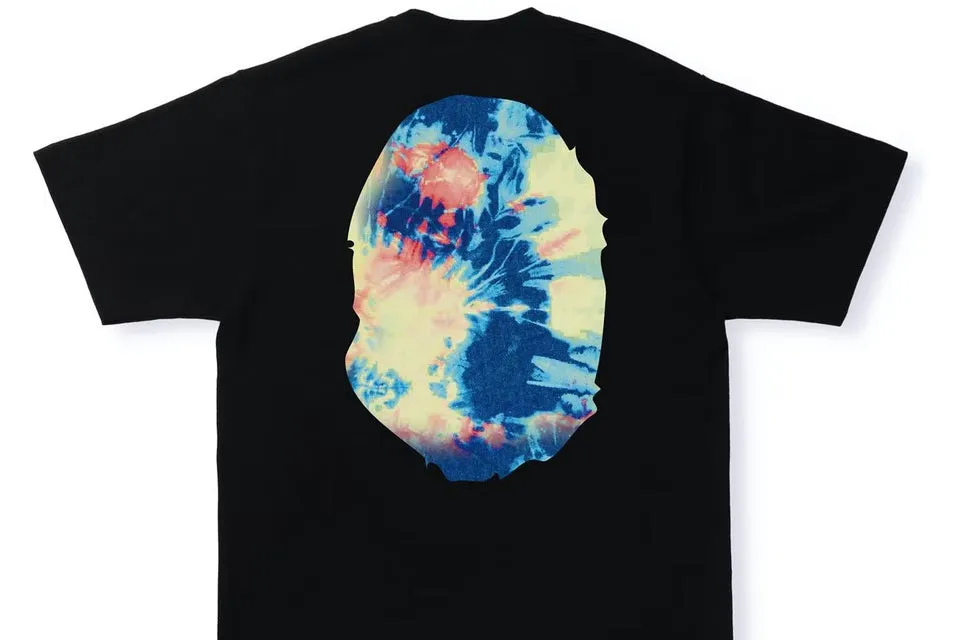 BAPE Tie Dye Big Ape Head Tee Black/Multi